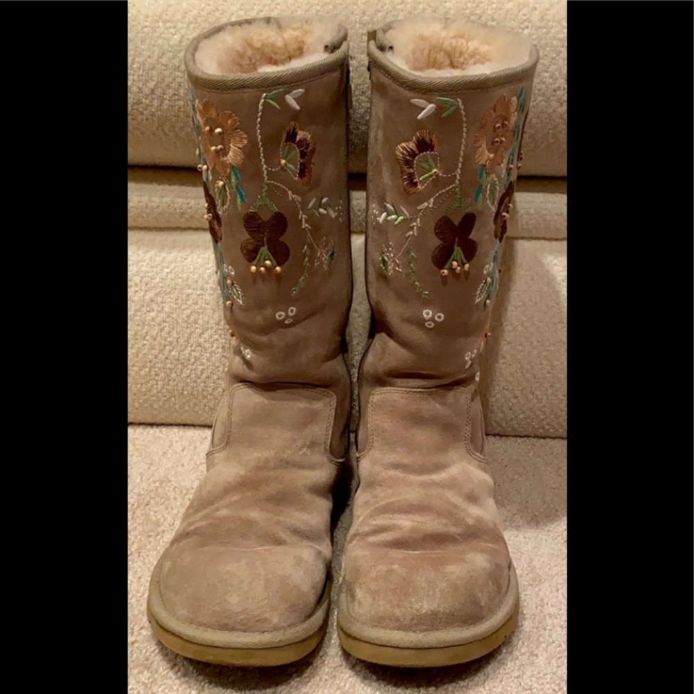 UGG embroidered tall boot